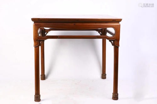 CHINESE HUANGHUALI CARVING SQUARE TABLE