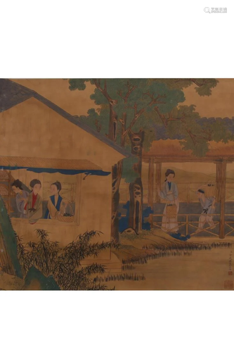 CHINESE NARRATIVE PAINTING OF BEAUTIES