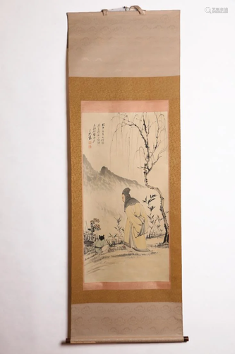 CHINESE FIGURE PAINTING OF SCHOLAR AND…