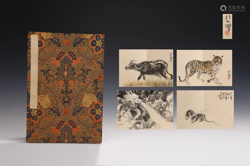 CHINESE ALBUM PAINTING OF 'ANIMALS'