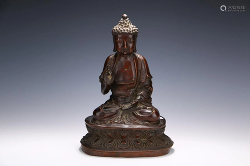 BRONZE FIGURE STATUE OF SAKYAMUNI