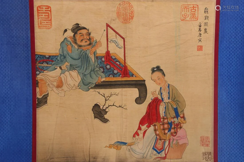 CHINESE PAINTING OF NARRATIVE FIGURES