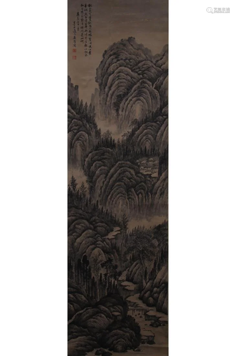 CHINESE LANDSCAPE PAINTING OF MOUNTAINS