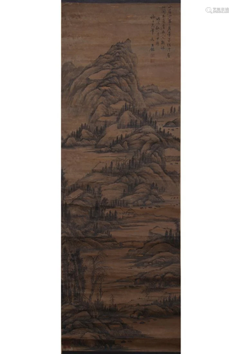 CHINESE INK HANGING SCROLL PAINTING…