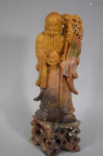 CHINA, 20th century \nCarved soapstone statuette re…