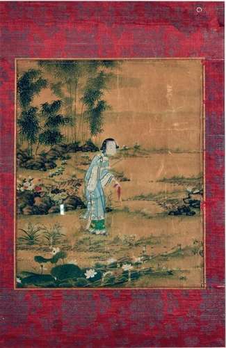 CHINA, Early 19th century \nPolychrome ink on paper…