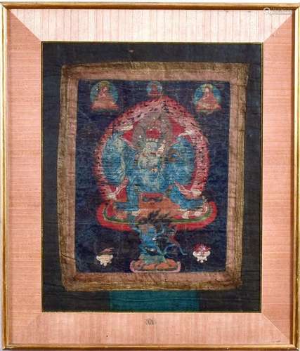 TIBET, 19th century \nThangka, tempera on canvas, n…