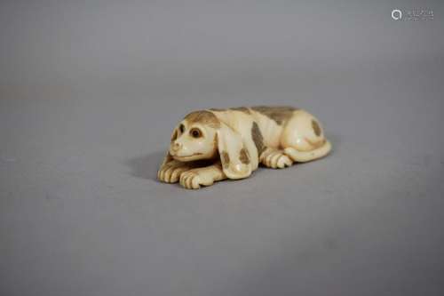 JAPAN, 20th century \nCarved ivory Netsuke represen…