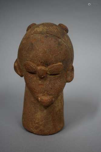 NIGERIA, Katsina Culture \nTerracotta head \nH. 15 c…