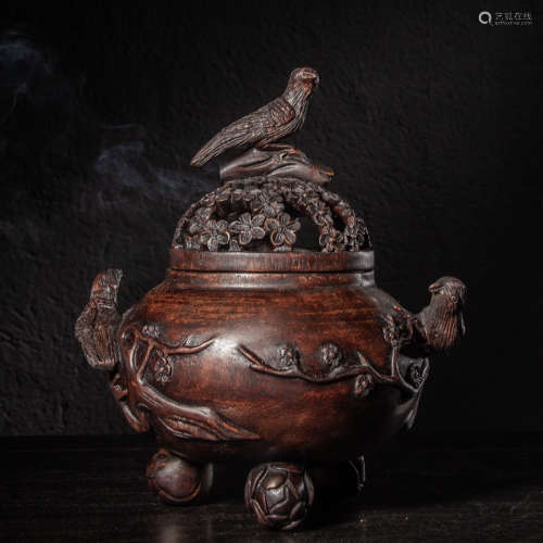 CHINESE HARDWOOD CENSER