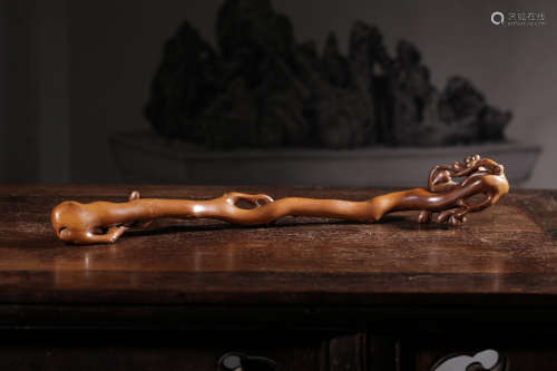 CHINESE HUANGYANG WOOD CARVED RUYI