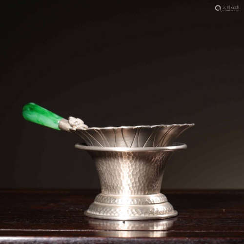 CHINESE LOTUS SILVER STRAINER