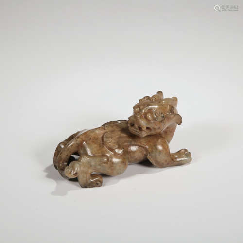 CHINESE ARCHAISTIC JADE BEAST