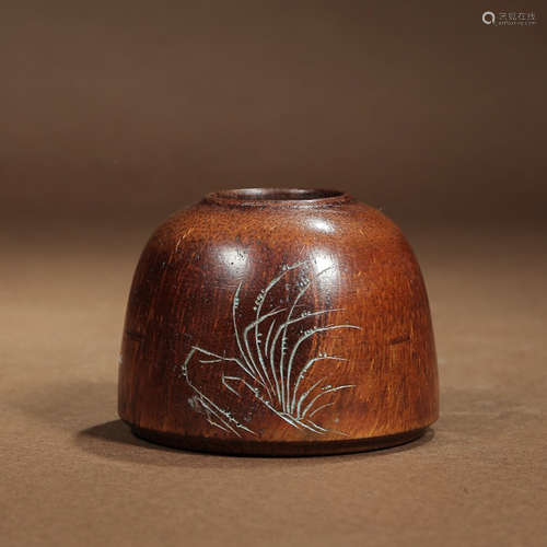 CHINESE BAMBOO CARVED WATER COUPE