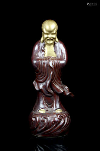 CHINESE PORCELAIN FIGURINE OF LOHAN