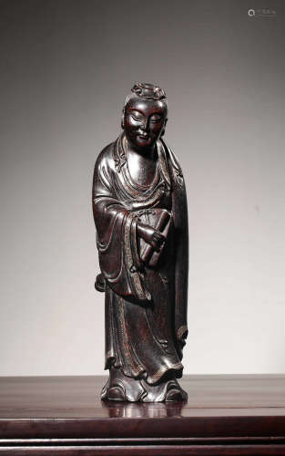 CHINESE HARDWOOD CARVED FIGURINE