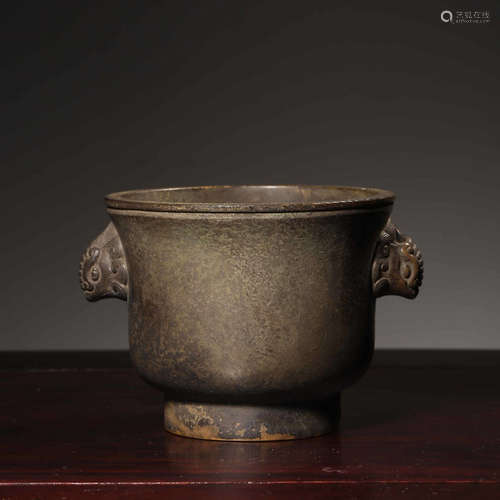 CHINESE BRONZE CENSER WITH MARK