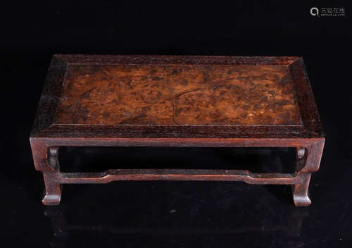 CHINESE BURL WOOD TEA TABLE