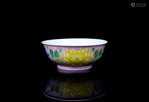 CHINESE FAMILLE ROSE PORCELAIN BOWL