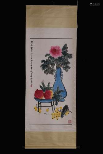 painting on paper Vertical roll - Qi Baishi