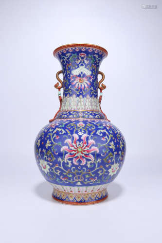 Qing Dynasty enamel bottle