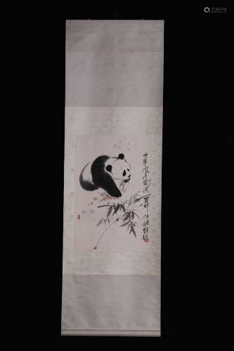 painting on paper vertical roll - Liu Jiyou