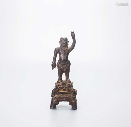 CHINESE BRONZE FIGURE OF SHAKYAMUNI