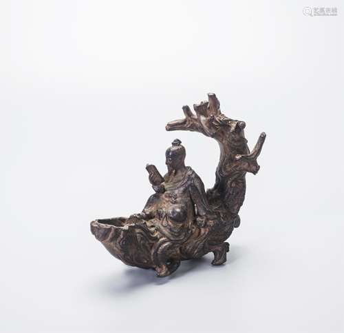 CHINESE BRONZE FIGURE OF IMMORTAL