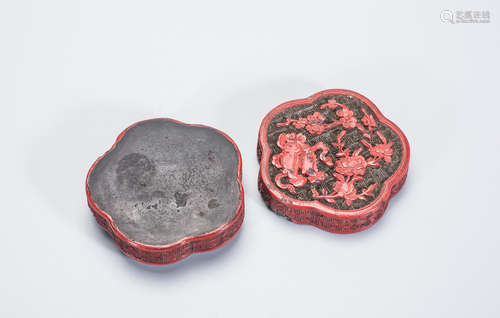 CHINESE CINNABAR LACQUER COVER BOX