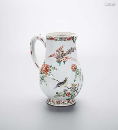 CHINESE FAMILLE VERTE PORCELAIN WATER PITCHER