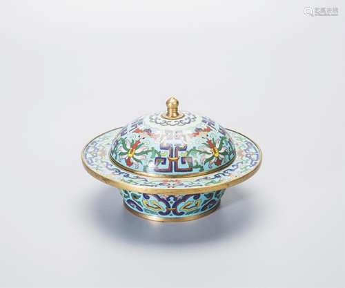 CHINESE CLOISONNE COVER BOWL