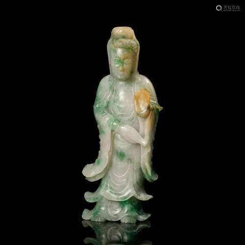 CHINESE JADEITE CARVED GUANYIN