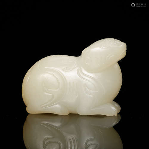 CHINESE WHITE JADE BEAST