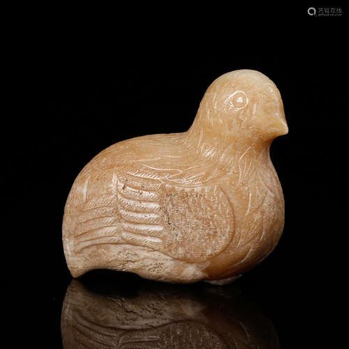 CHINESE ARCHAISTIC JADE BIRD