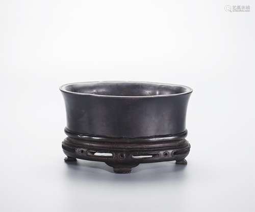 CHINESE SCHOLAR STONE CARVED BRUSH WASHER