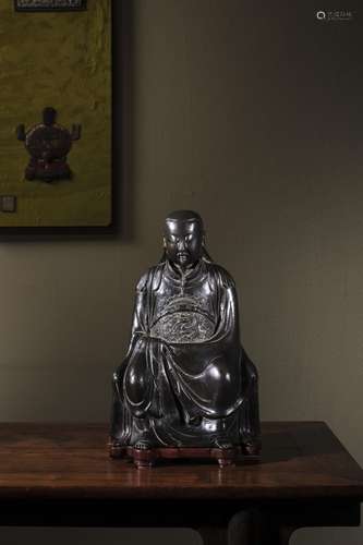 CHINESE BRONZE FIGURE OF EMPEROR ZHENWU