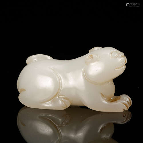 CHINESE WHITE JADE BEAST