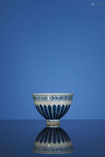 A Fine Blue and White 'Lanca' Cup. YongLe Period, Ming Dynasty.