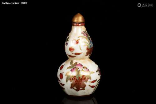 A DOUBLE-GOURD 'FLOWER' SNUFF BOTTLE