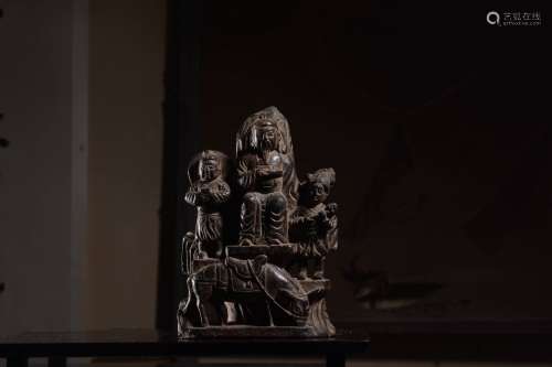 STONE CARVED 'WEI YUGONG' FIGURAL GROUP