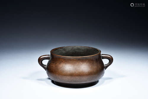 BRONZE CENSER WITH HANDLES