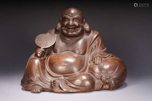 BRONZE CAST 'MAITREYA BUDDHA' SEATED FIGURE