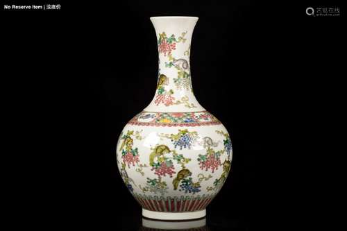 A FAMILLE ROSE VASE