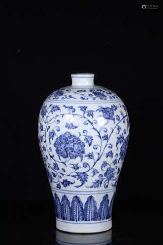 BLUE AND WHITE 'FLOWERS' VASE, MEIPING