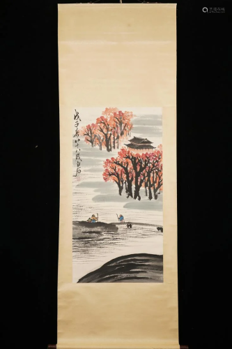 Qi Baishi Landscape Scroll