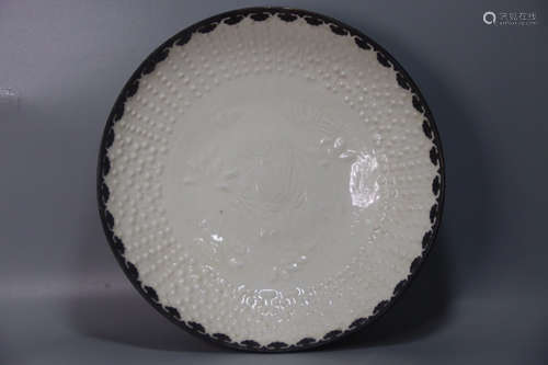 A Chinese Ding Kiln Porcelain Plate