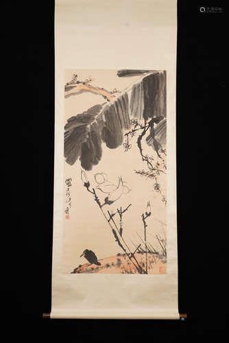 A Chinese Flower&bird Painting, Pan Tianshou Mark