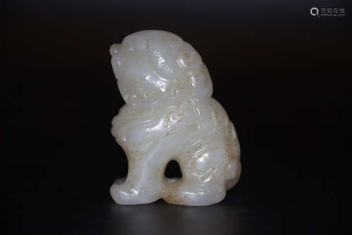 A Chinese Carved Hetian Jade Ornament