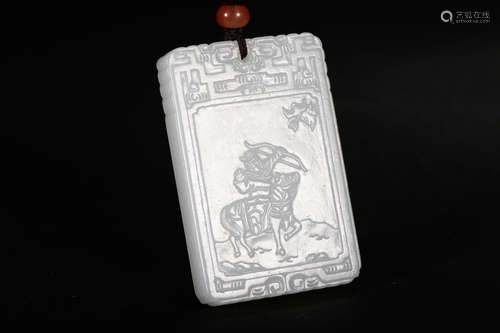 A Chinese Hetian Jade Carved Pendant