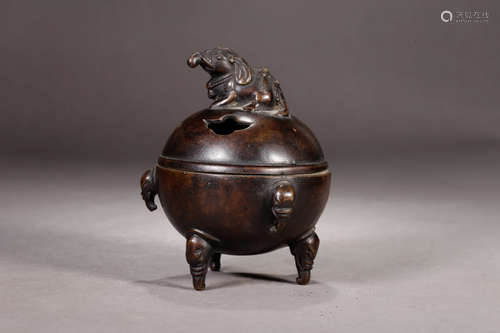 A Chinese Copper Incense Burner